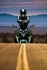 Travelling around the world on motorcycle.